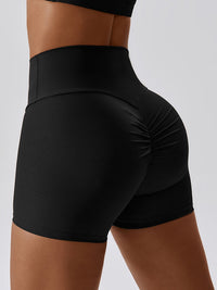 Thumbnail for Wide Waistband Slim Fit Sports Shorts - T - 5 COLORS -