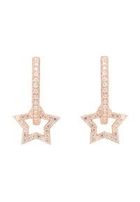 Thumbnail for LATELITA - Star Huggie Hoop White Rosegold -