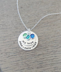 Thumbnail for My Boys Necklace With Birthstones -