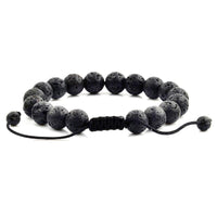 Thumbnail for Fashion Hut - Crucible Men's 10mm Natural Lava Stone Bead Adjustable Bracelet -