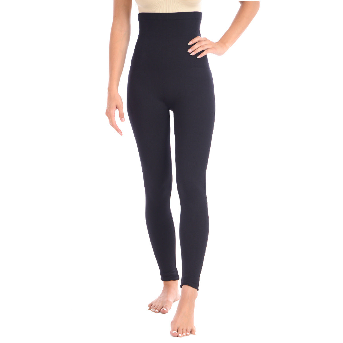 New Shaping Legging With Extra High 8" Waistband - Black -