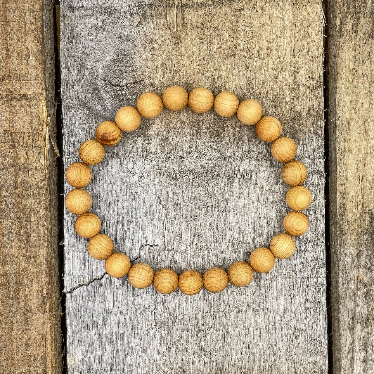 Union - Cedar Wood Mala Beaded Bracelet -