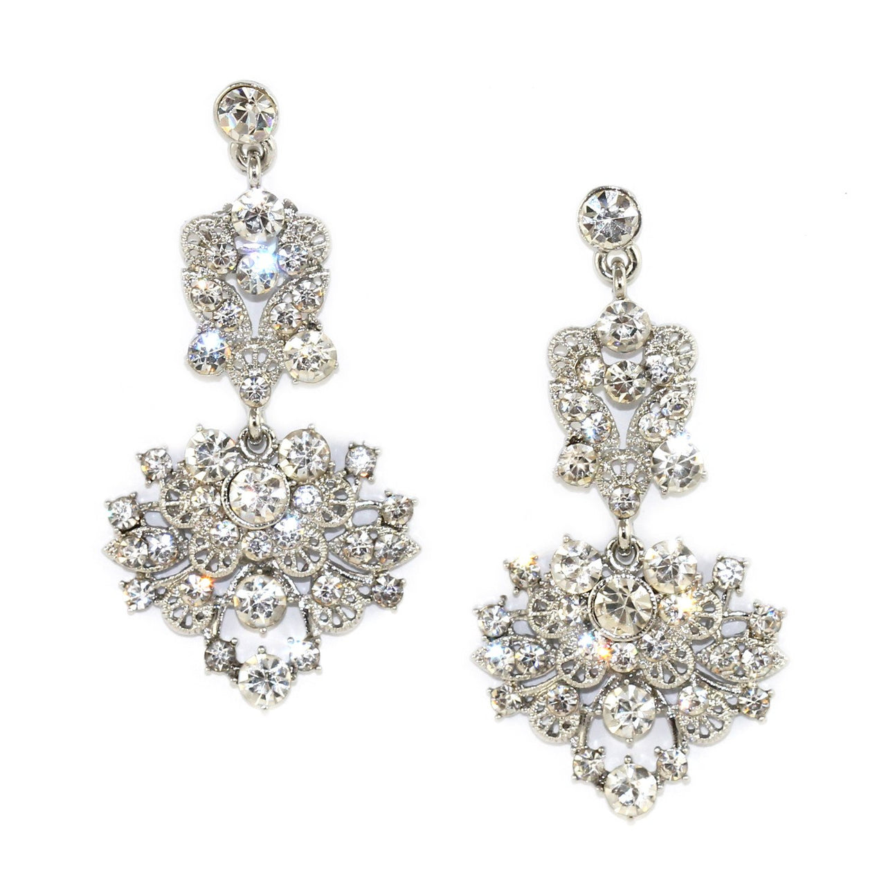 KRISTIN PERRY - Floral Gem Earrings - 2 FINISHES -