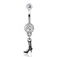 Thumbnail for High Heel Cowgirl Boot Dangle Navel Rings -