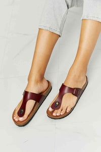 Thumbnail for MMShoes Drift Away T-Strap Flip-Flop in Brown - T - 1 COLOR -