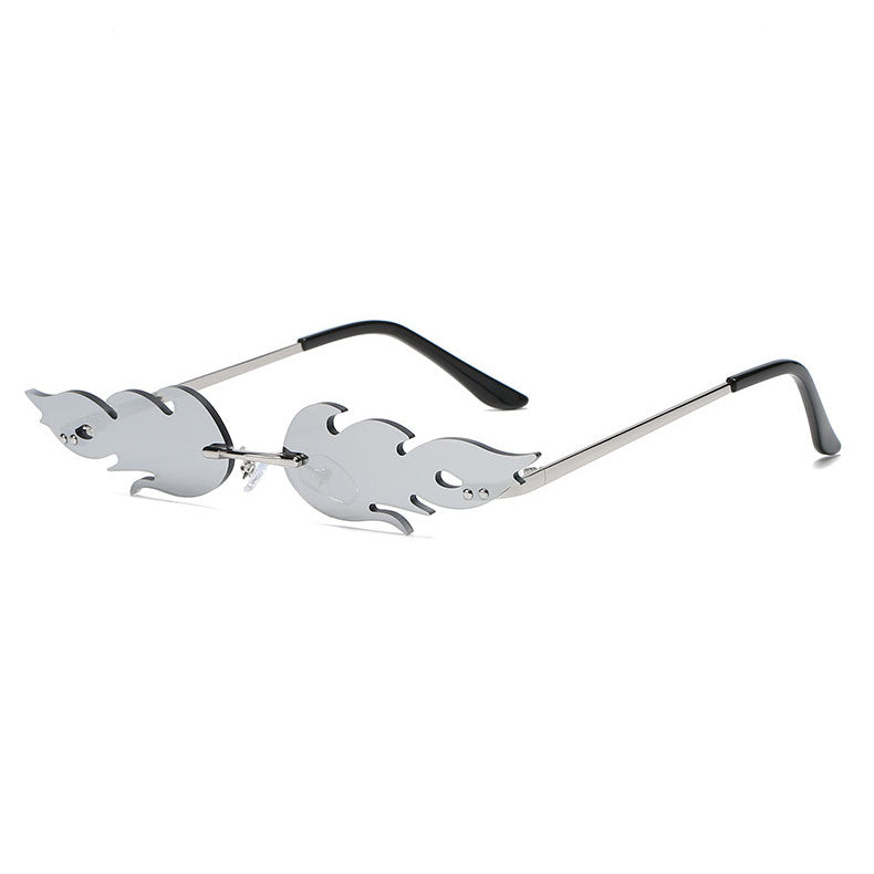 Rimless Fire Shaped Women Sun Shades - Glasses - [10-15 DAY DELIVERY] - 11 COLORS -