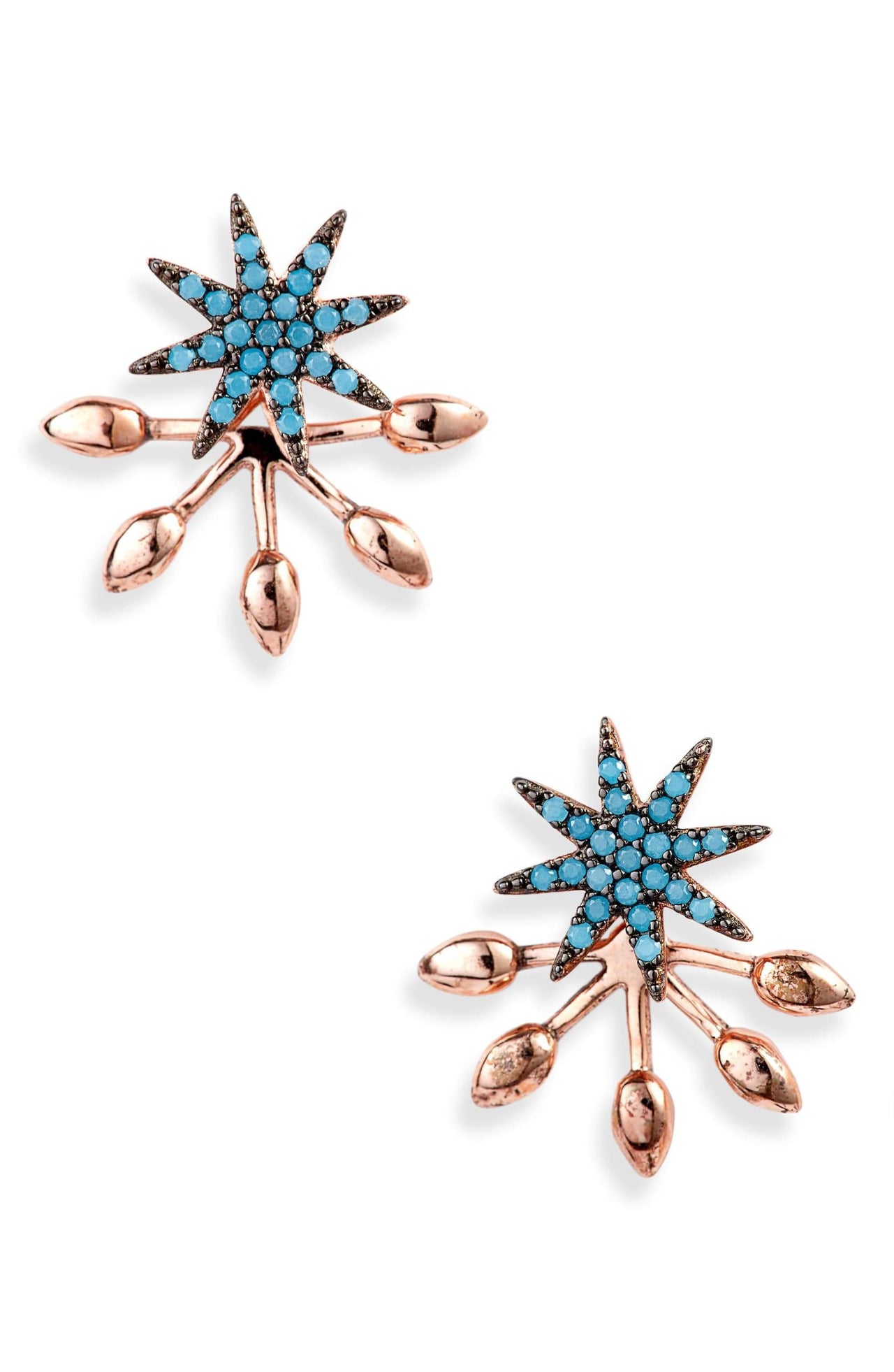 LATELITA - Turquoise Starburst Stud Earrings - 3 FINISHES -