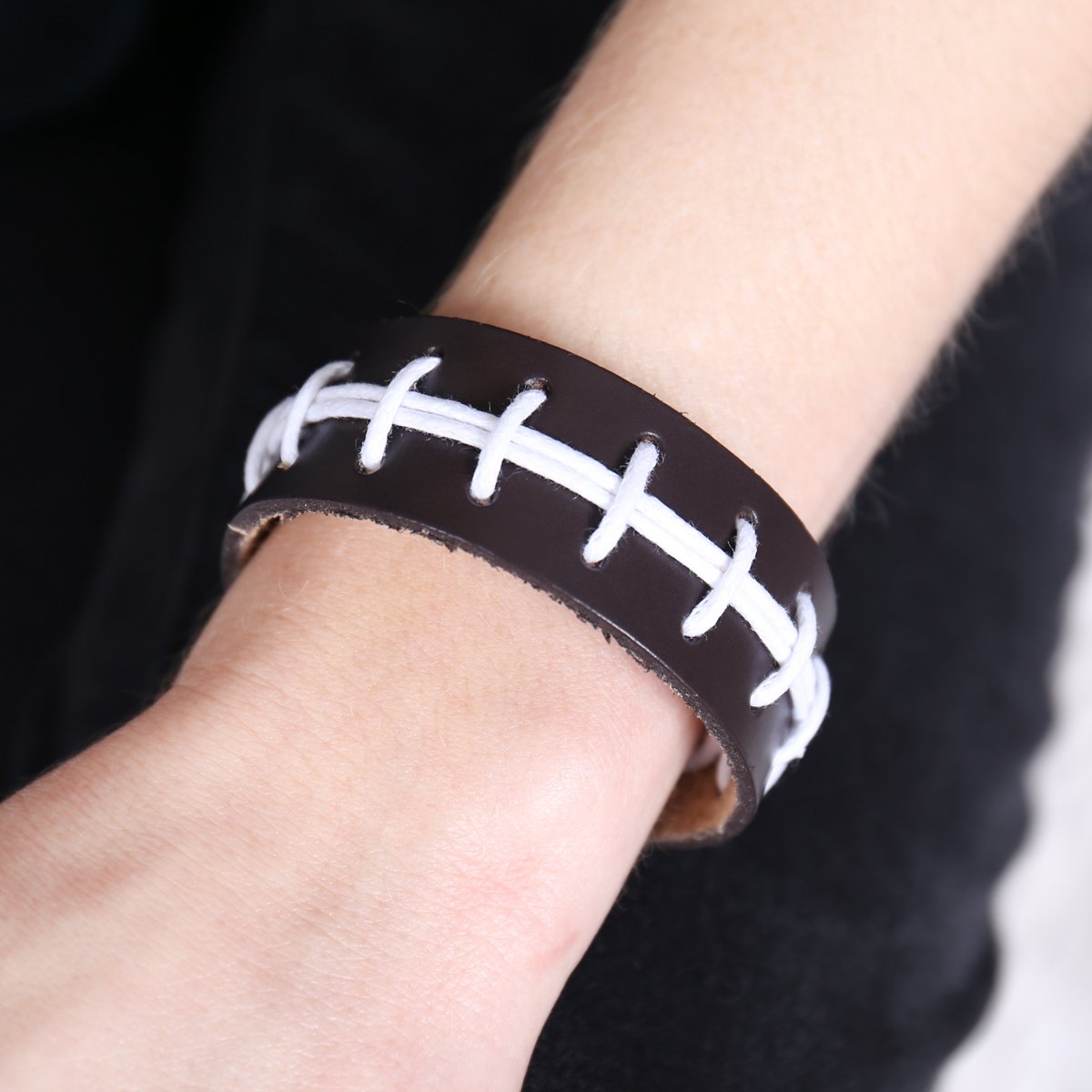 Football Leather Bracelet -