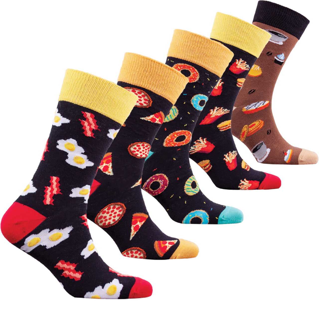 Men's Fast Food Socks - 5 PACK -