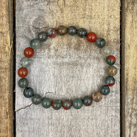 Thumbnail for Union - Bloodstone Gemstone Beaded Bracelet -