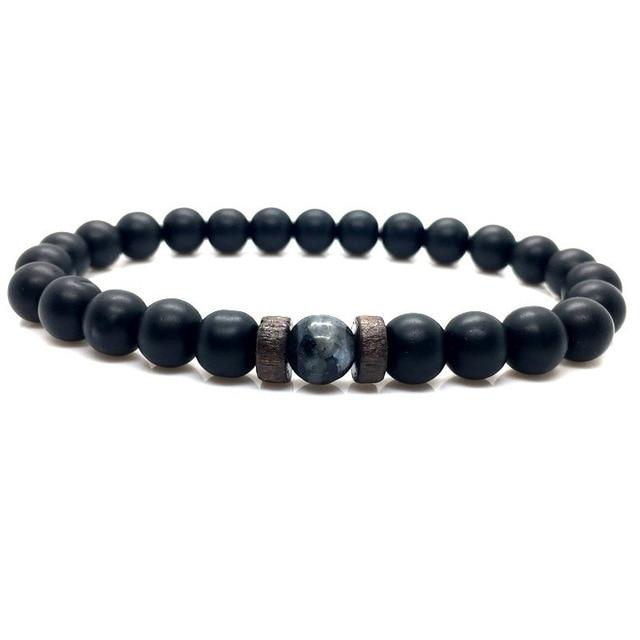 Men's Bracelet Natural Moonstone Bead Tibetan Buddha Bracelet Chakra Lava Stone Diffuser Bracelets -