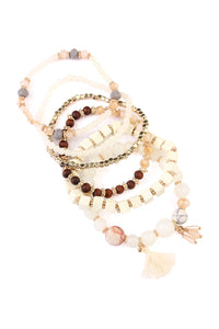 Thumbnail for Riah Fashion - Charm Stack Bracelet - 4 COLORS -