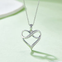 Thumbnail for Moissanite 925 Sterling Silver Heart Necklace