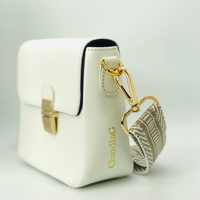 Thumbnail for ClaudiaG - Tiny Leather Handbag - White- 1 COLOR -