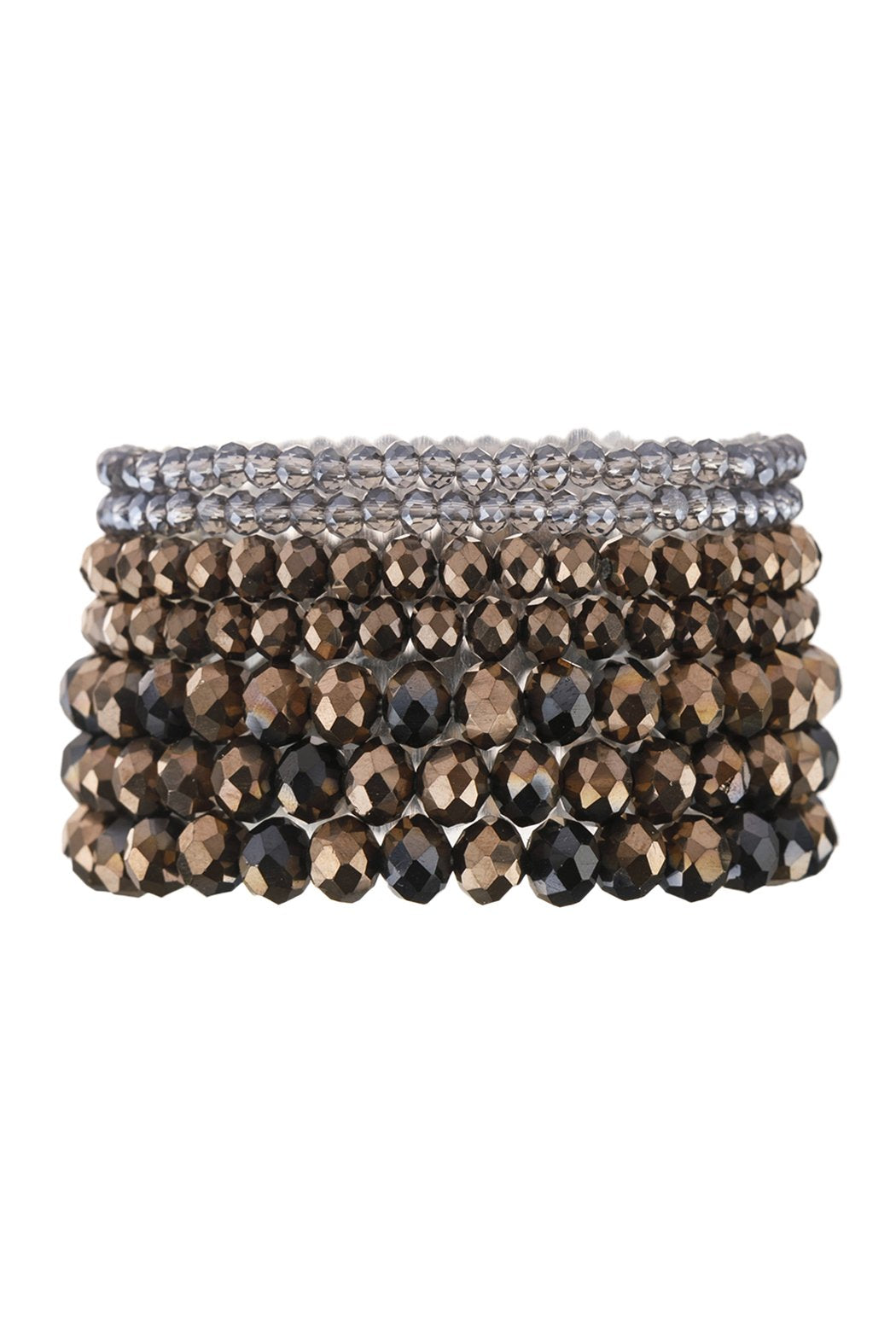 Seven Lines Glass Beads Stretch Bracelet - 22 COLORS