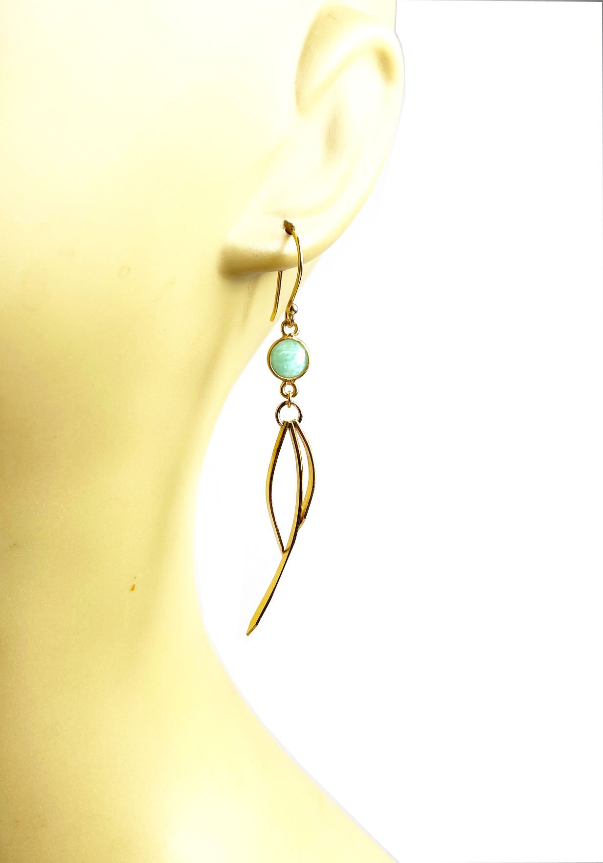 Gena Myint - Amazonite Dangle Earrings -