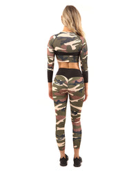 Thumbnail for Savoy - Virginia Camouflage Set - Leggings & Sports Bra - Brown/Green - 2 PCS. - 1 CAMO COLOR -