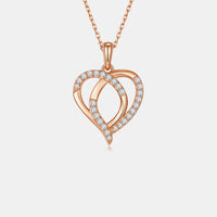 Thumbnail for Moissanite 925 Sterling Silver Heart Shape Necklace