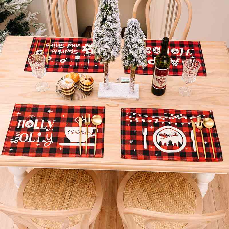 Assorted 2-Piece Plaid Placemats - [5-10 DAY DELIVERY] - [CHOOSE 1 GET 1 RANDOM PICK] - 2 PCS. - T - 6 STYLES -