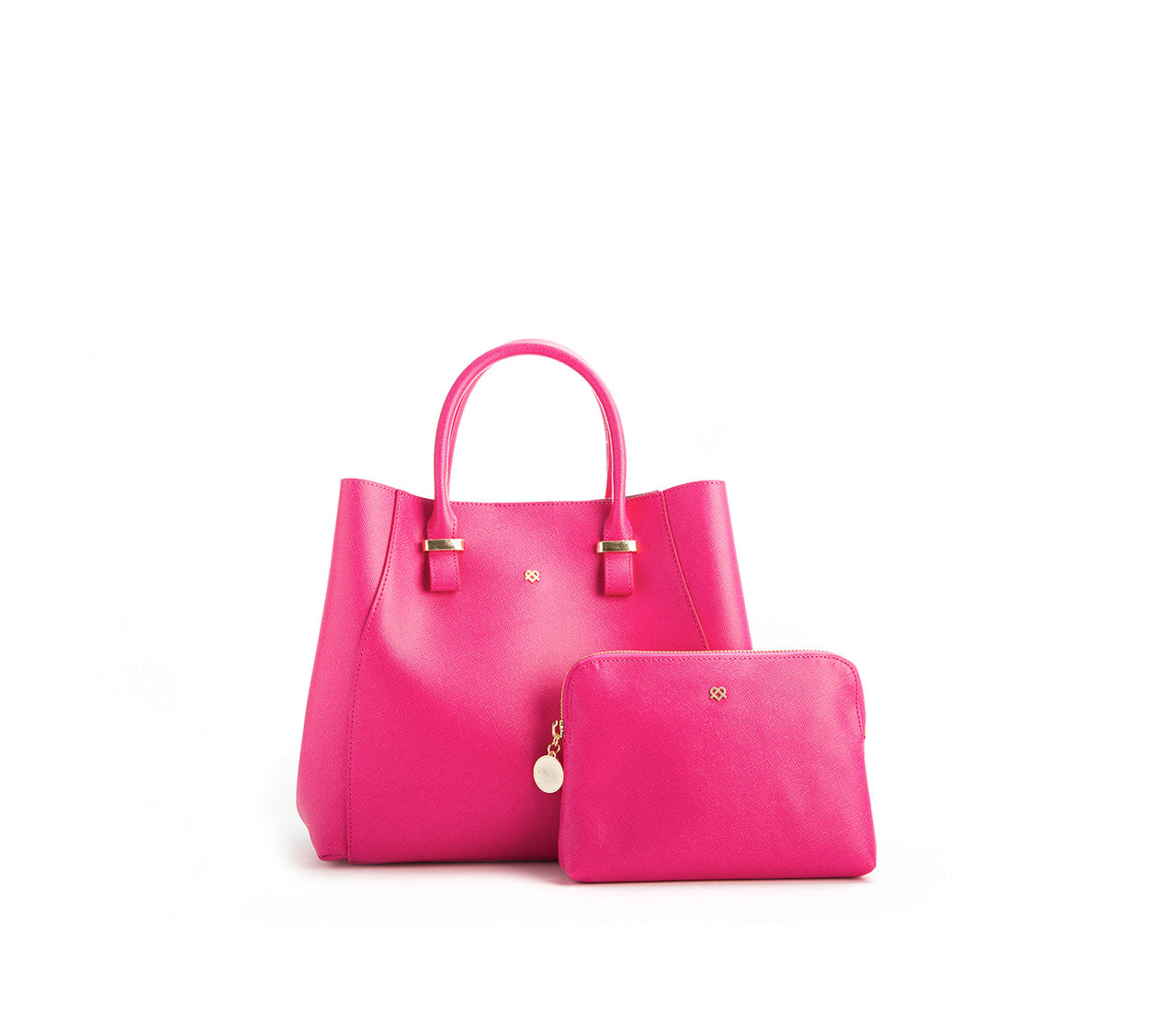 GUNAS NEW YORK - Jane - Hot Pink Vegan Leather Satchel with dust bag - 1 COLOR -