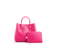 Thumbnail for GUNAS NEW YORK - Jane - Hot Pink Vegan Leather Satchel with dust bag - 1 COLOR -