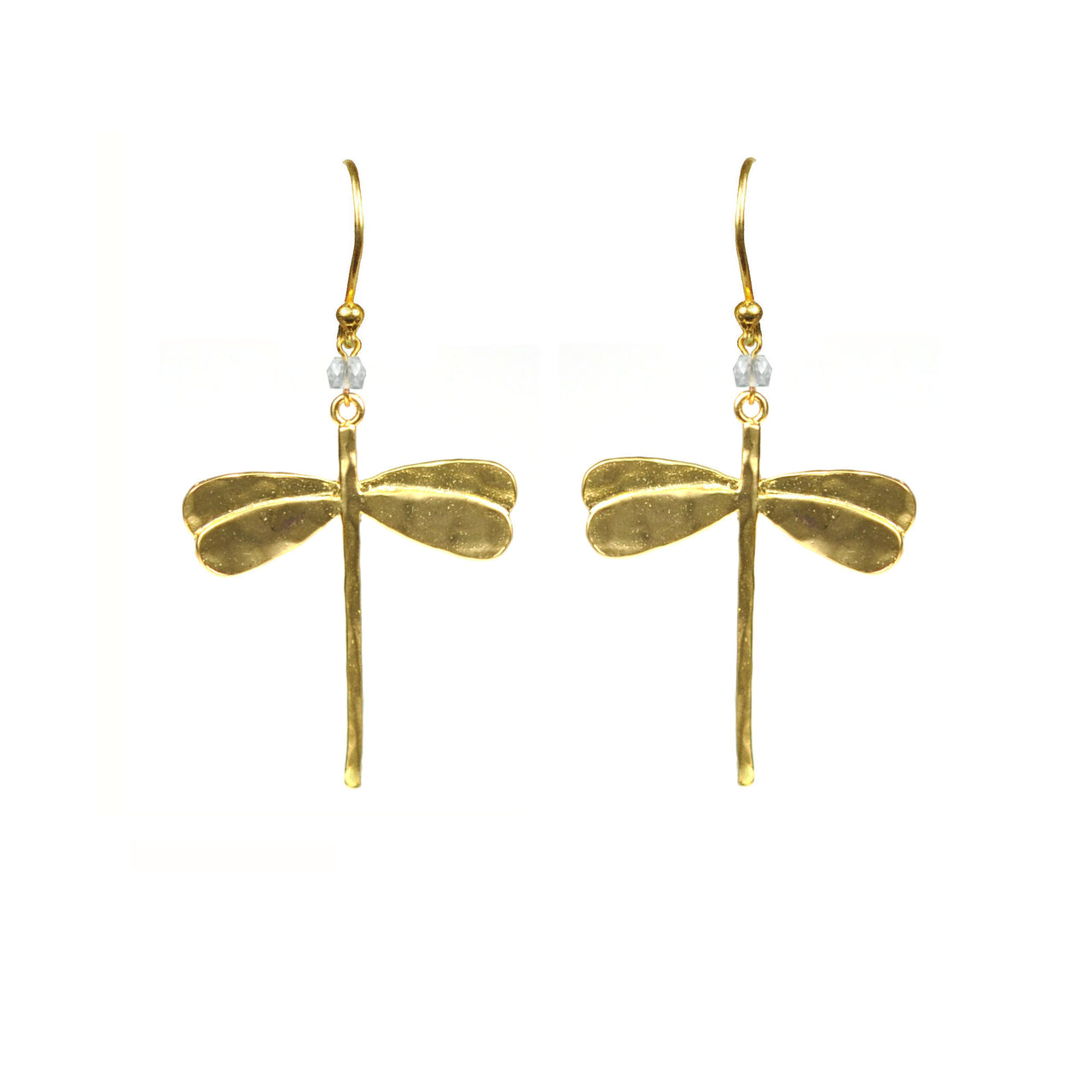 Gena Myint - Dragonfly White Topaz Earrings -