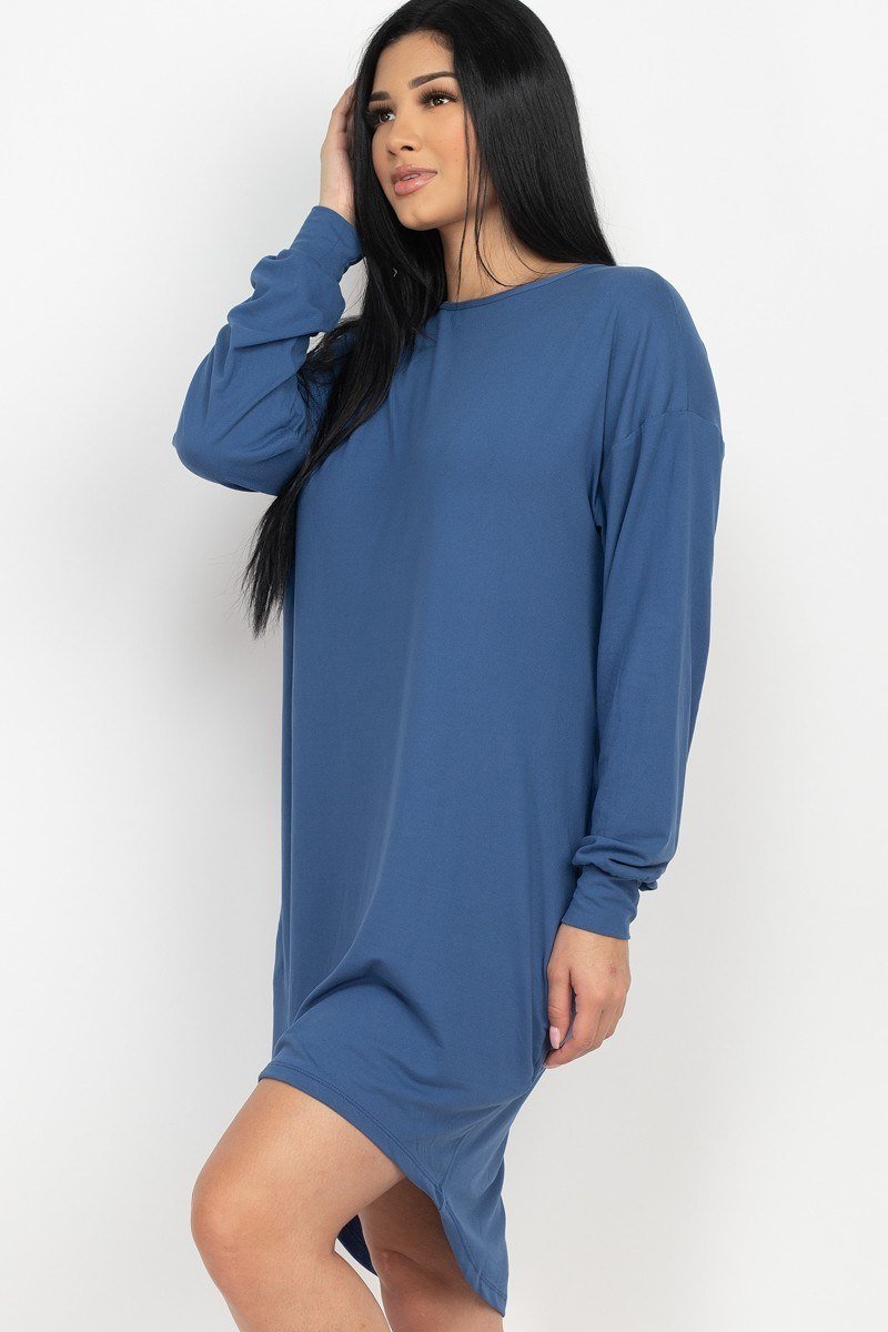 BCNY - Comfortable & Cute High Low Dress (Blue) - 1 COLOR -