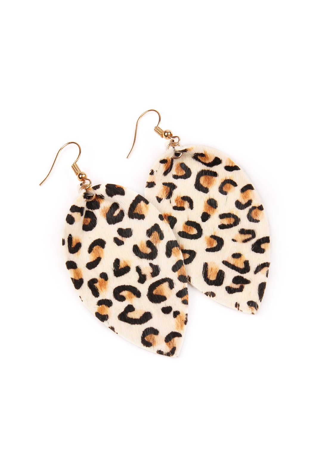 Riah Fashion - Leopard Leather Drop Earrings - 4 COLORS