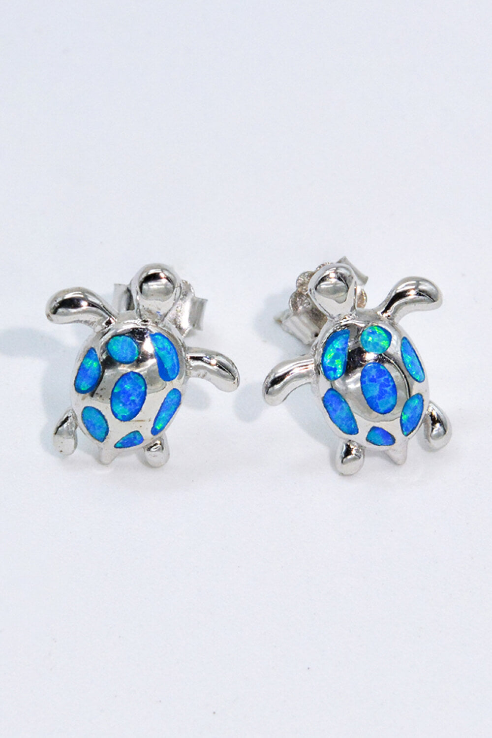 Opal Turtle Platinum-Plated Stud Earrings - T - 1 COLOR -