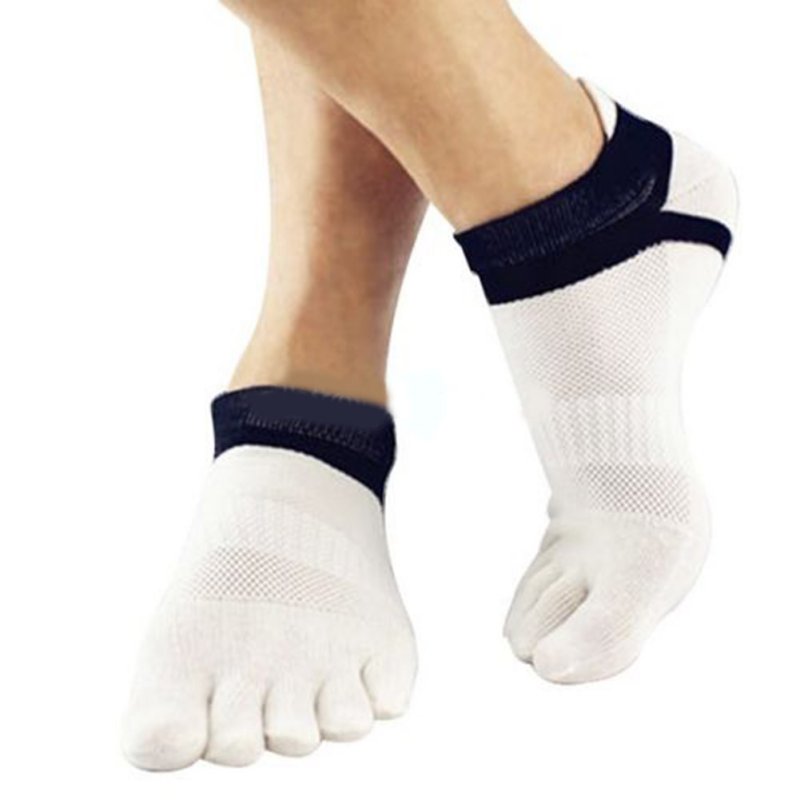 1 Pair Outdoor Men's Socks - Breathable Cotton Toe Socks  - Sports Jogging Cycling Running 5 Finger Toe Slipper Sock - [23 DAY DELIVERY] - 18 COLORS -