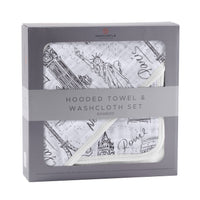 Thumbnail for Newcastle - London, Paris, New York Hooded Towel and Washcloth Set -