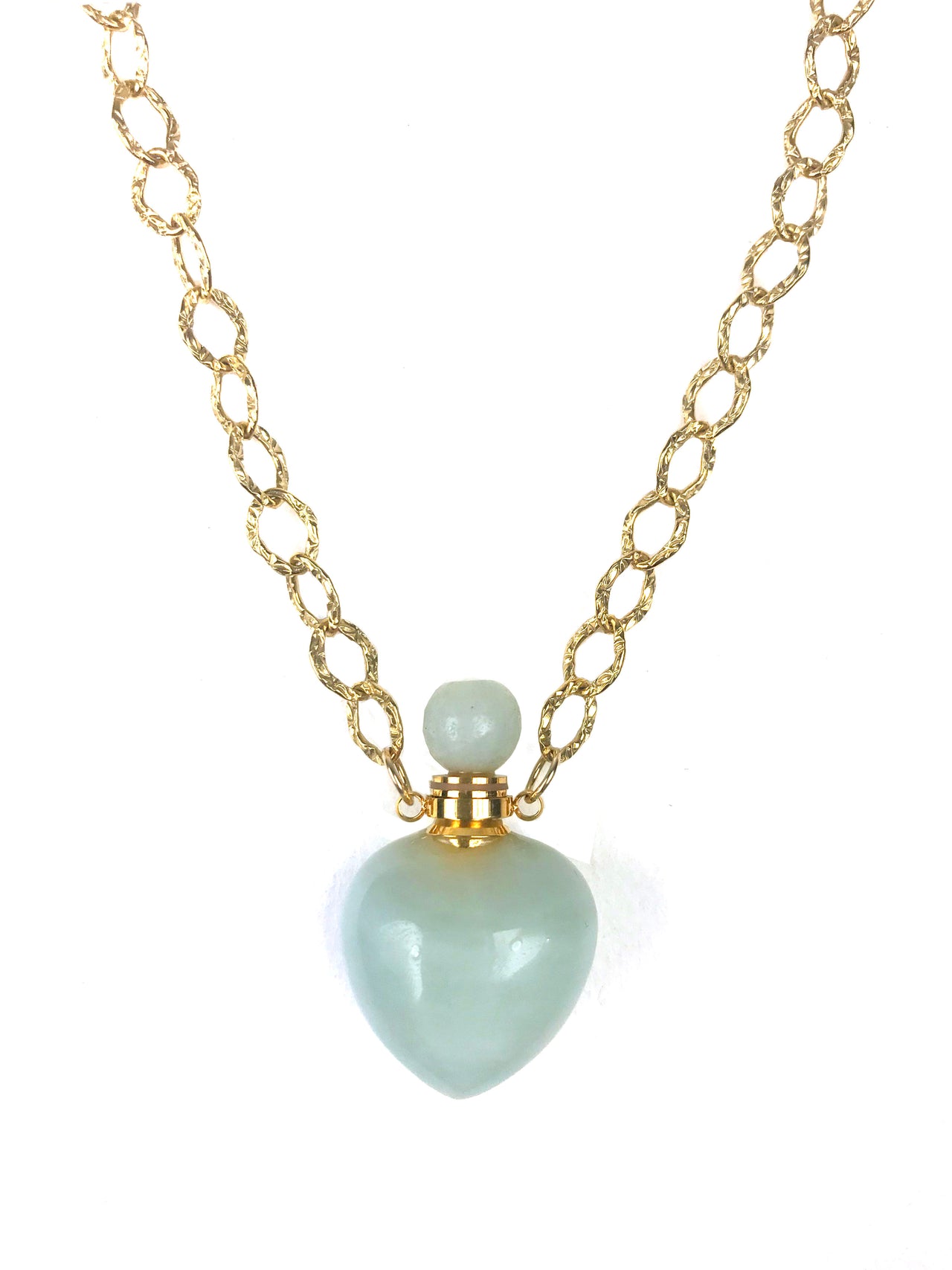 Gena Myint - Amazonite Heart Chain Necklace -