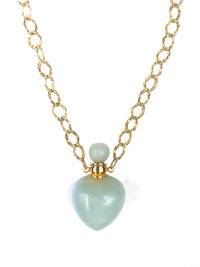 Thumbnail for Gena Myint - Amazonite Heart Chain Necklace -