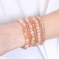 Thumbnail for Seven Lines Glass Beads Stretch Bracelet - 22 COLORS