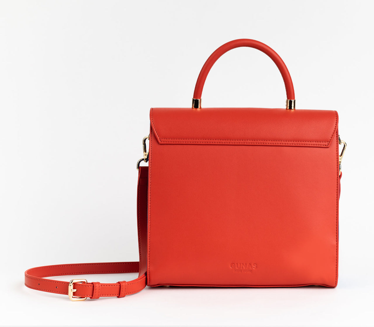 GUNAS NEW YORK - SIMONE - Red Print Vegan Leather Handbag - 1 COLOR -