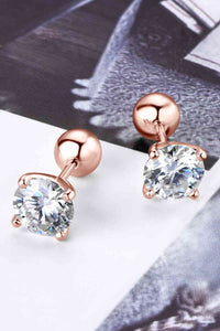 Thumbnail for 2 Carat Moissanite 925 Sterling Silver Stud Earrings