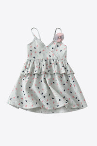 Thumbnail for Printed Spaghetti Strap Flower Decor Dress - T - 6 SIZES - 1 COLOR -