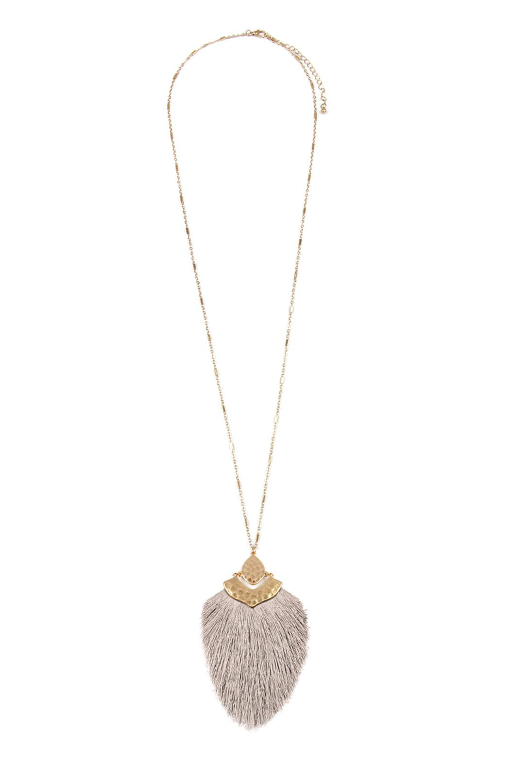 Arrow Shaped Tassel Pendant Linked Necklace - 10 COLORS -