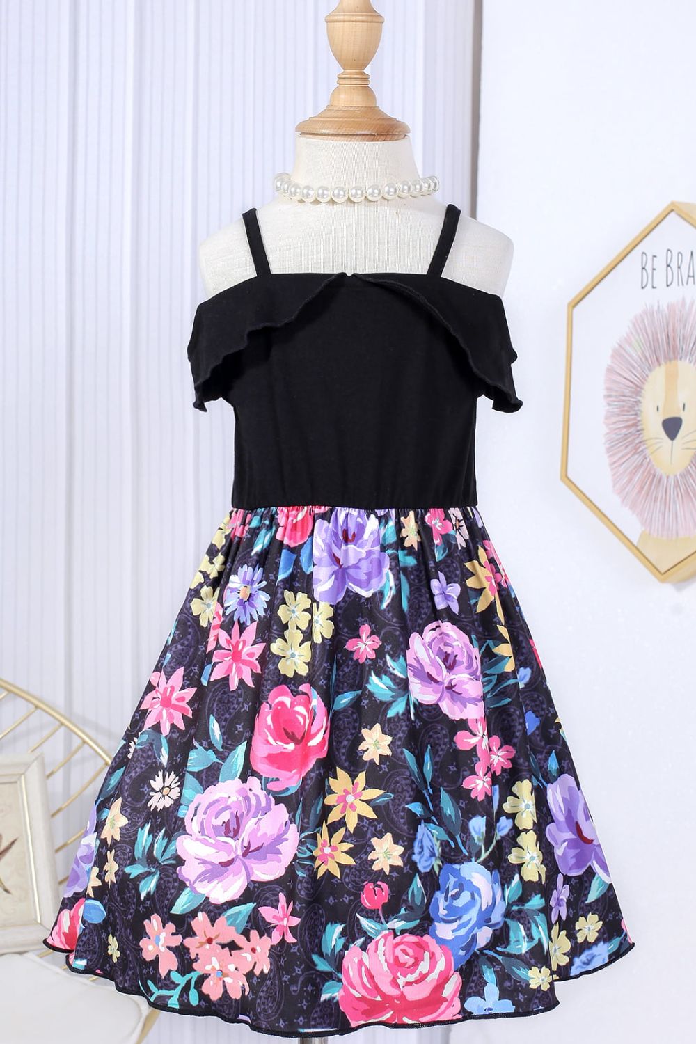 Floral Spaghetti Strap Layered Dress - T - 4 SIZES - 1 COLOR -