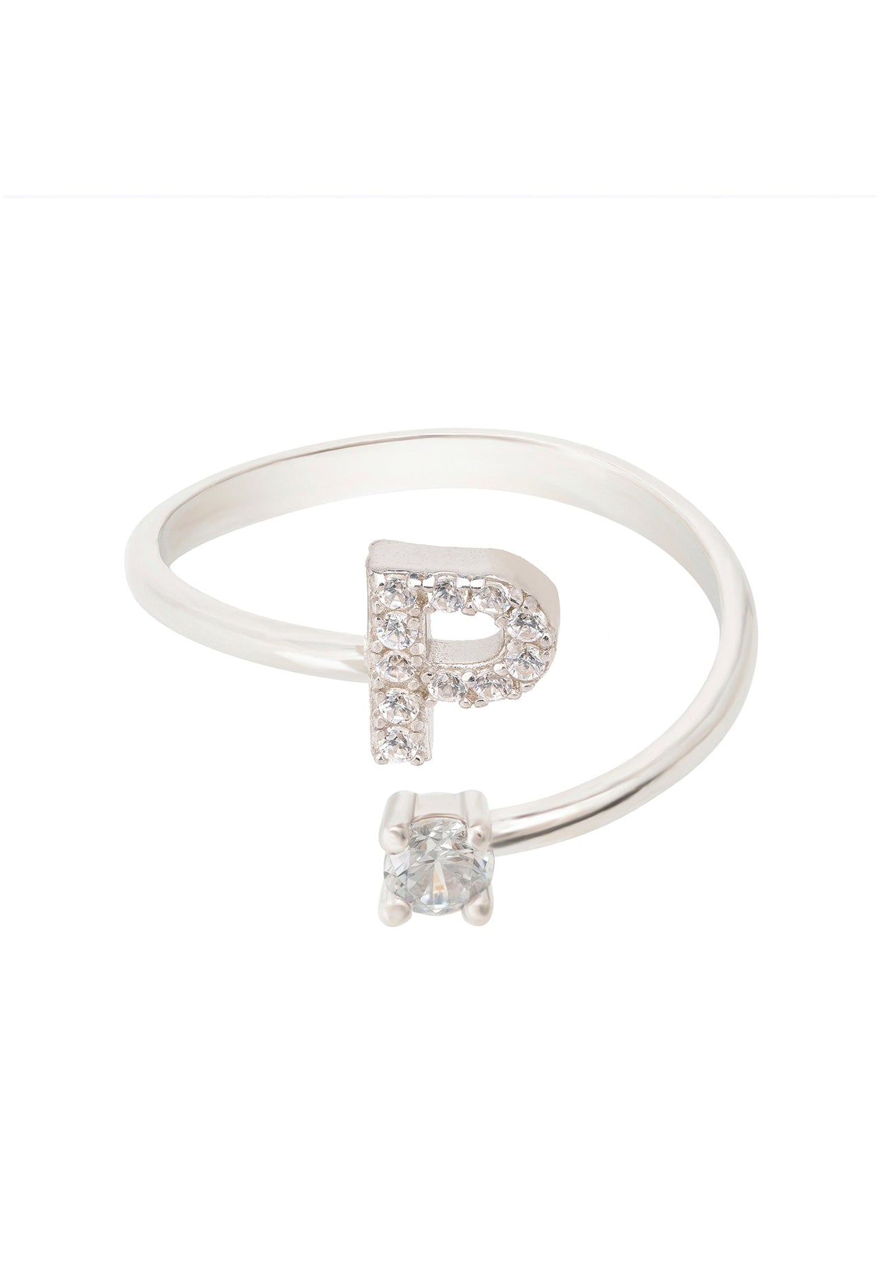 Initial Ring Silver P -