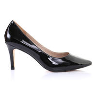 Thumbnail for Patent Leather 8cm Pin Heel Pointed Toe Pumps-Black