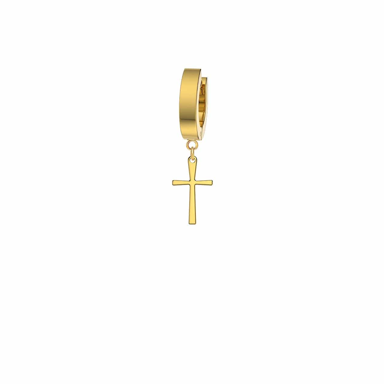 Mister - Micro Cross Earring - 3 FINISHES -