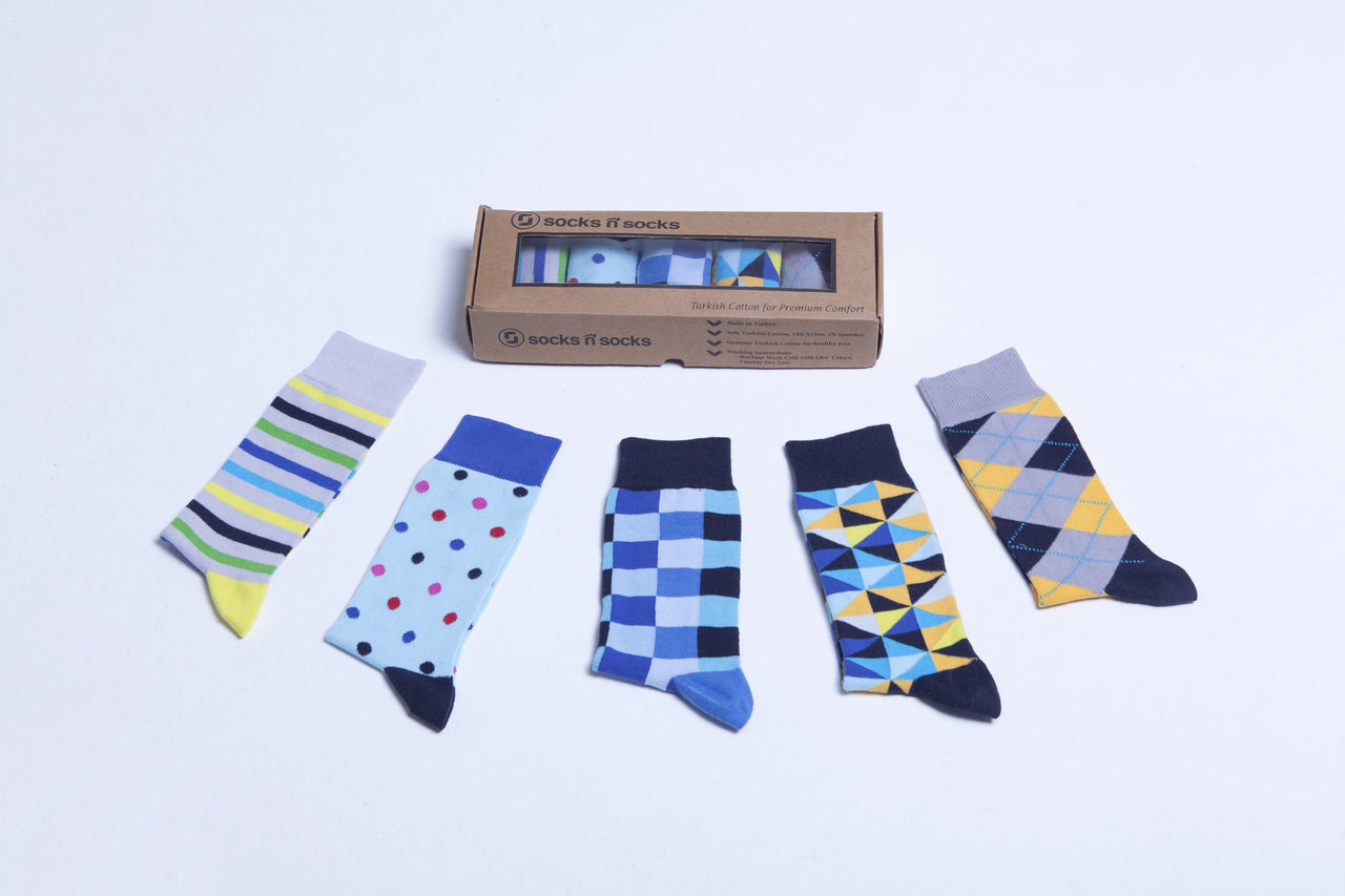 Kids Trendy Mix Set Socks - 5 PACK -