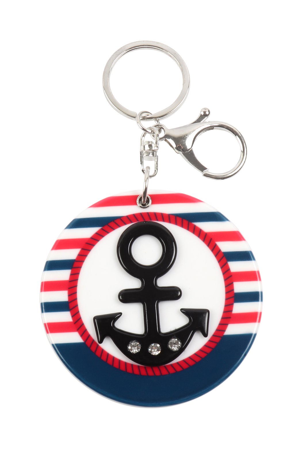 Riah Fashion - Anchor W/ Mirror Keychain -