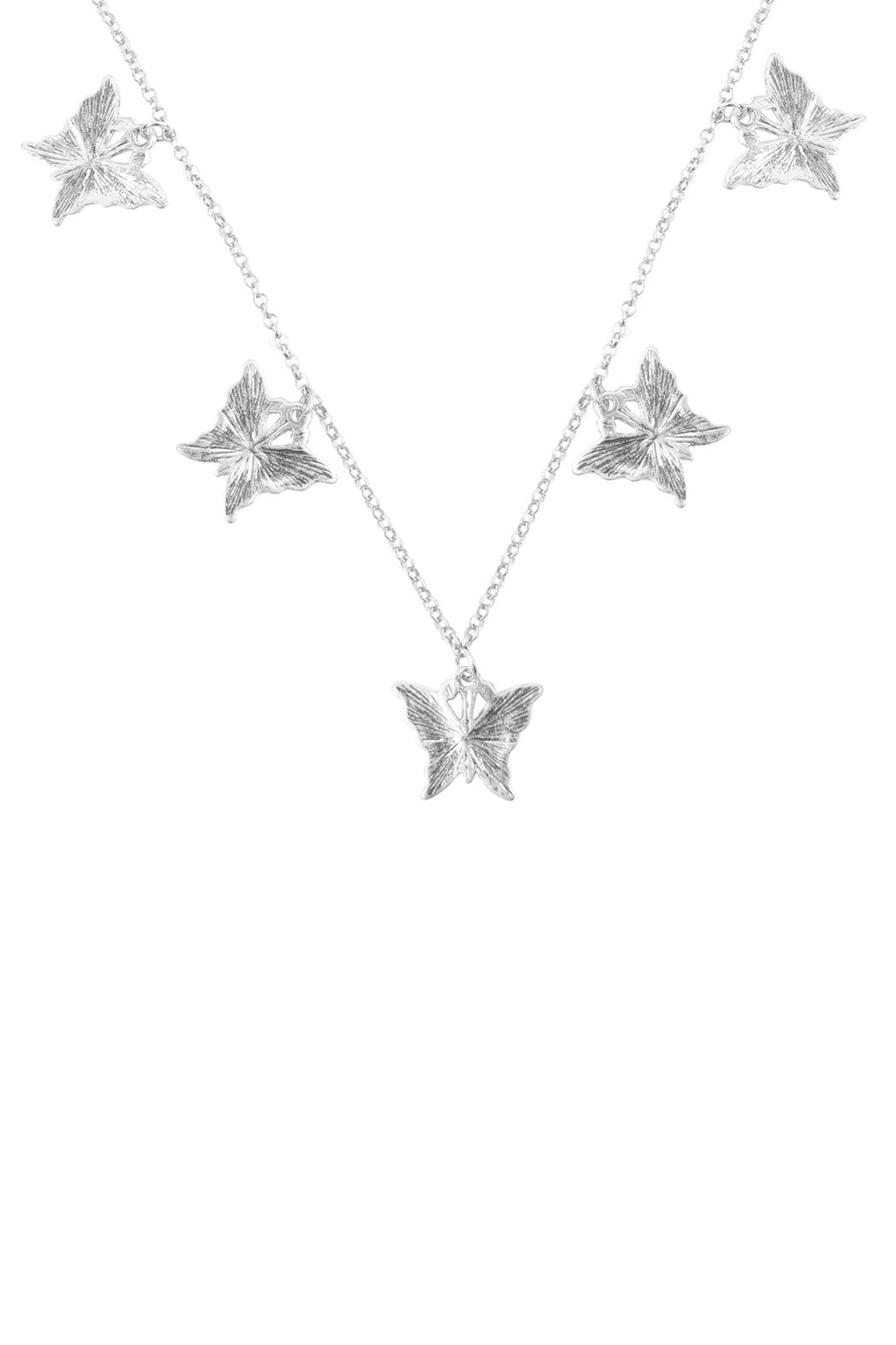 Dainty Butterfly Chain Necklace and Earring Set - 4 FINISHES -