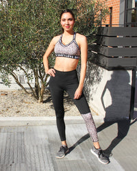 Thumbnail for Savoy - Jordena Leggings & Sports Bra Set - Black & Leopard Print - 2 PCS. - S,M,L - 1 COLOR