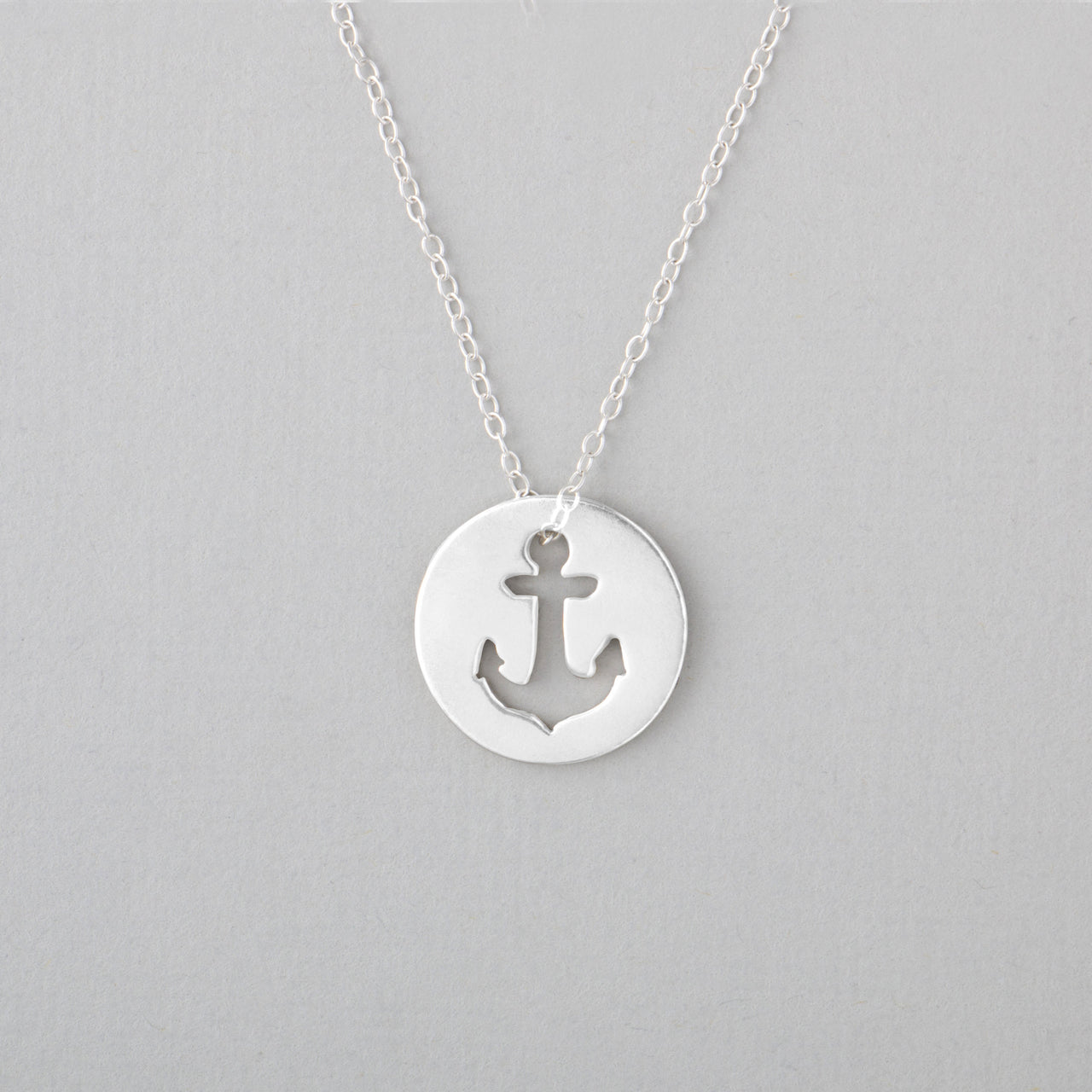 Sincerely Silver - Anchor Necklace - Sterling Silver - 2 PENDANT SIZES -