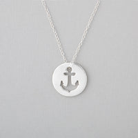 Thumbnail for Sincerely Silver - Anchor Necklace - Sterling Silver - 2 PENDANT SIZES -