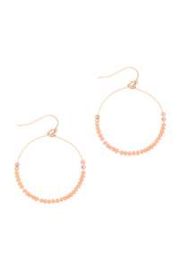 Thumbnail for Riah Fashion - Glass Bead Round Earrings - 6 COLORS