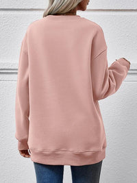 Thumbnail for Graphic Round Neck Dropped Shoulder Sweatshirt - T - 9 COLORS -